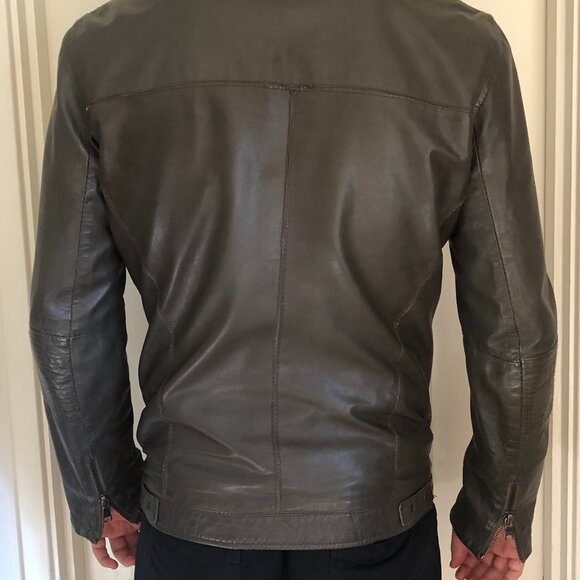 Politix Cafe Racer Leather Jacket (Men's Small) - Picture 4 of 4